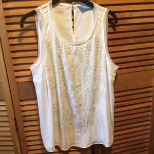 Simply Vera by Vera Wang White Sleeveless Top